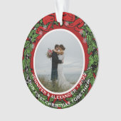 Creëer je eigen eerste kerstfeest samen foto ornament (voorkant)