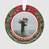 Creëer je eigen eerste kerstfeest samen foto ornament (voorkant)