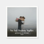 Creëer je eigen eerste kerstfeest samen foto servet (Voorkant)