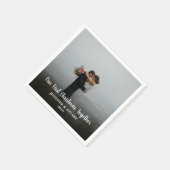 Creëer je eigen eerste kerstfeest samen foto servet (Hoek)