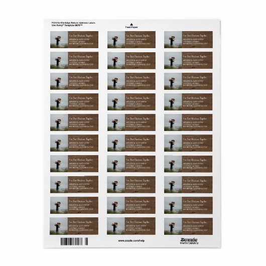 Creëer je eigen eerste kerstfoto samen etiket (Full Sheet)