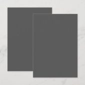 Creëer je eigen elegante donkergrijs aankondiging (Voorkant / Achterkant)