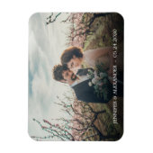 Creëer je eigen elegante fotobruiloft magneet (Verticaal)