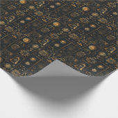 Creëer Je Eigen Elegante Gouden Mystieke Patchwork Cadeaupapier (Hoek)