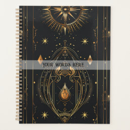 Creëer Je Eigen Elegante Gouden Mystieke Zwart Planner