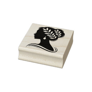 Creëer Je Eigen Elegante Griekse Godin Rubberstempel