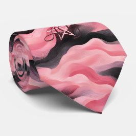 Creëer Je Eigen Elegante Rosé Roze Ombre Golven Stropdas