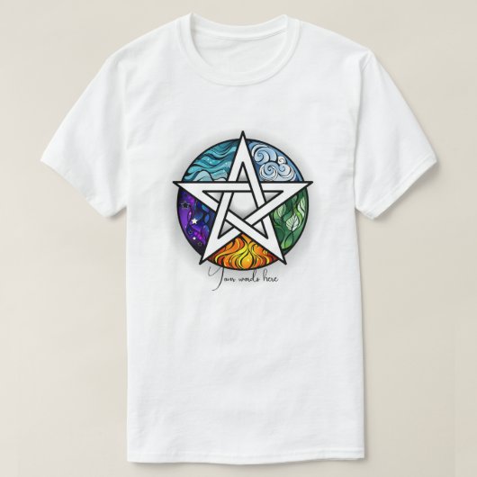 Creëer Je Eigen Elementaire Pentakel T-shirt (Design voorkant)