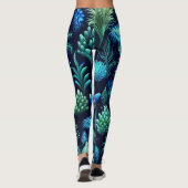 Creëer je eigen etherische turkooizen veldbloemen leggings (Achterkant)