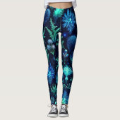 Creëer je eigen etherische turkooizen veldbloemen leggings (Voorkant)