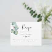 Creëer Je eigen Eucalyptus Greenery Wedding Briefkaart (Staand voorkant)