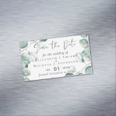Creëer Je eigen Eucalyptus Greenery Wedding Magnetisch Visitekaartje (Voorbeeld)