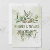 Creëer je eigen Eucalyptus Leaves bruiloft Kaart (Voorkant)