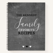 Creëer je eigen familie favoriete receptenbord notitieboek (Voorkant)