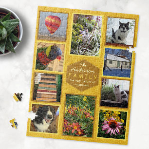 Creëer Je eigen familie Foto Collage Name Honey Legpuzzel