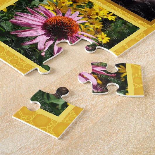 Creëer Je eigen familie Foto Collage Name Honey Legpuzzel (Zijkant)