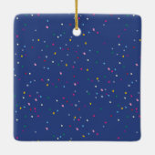 Creëer Je eigen familie fotocollage kerst Keramisch Ornament (Achterkant)