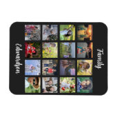 Creëer je eigen familie monocentrisch fotocollage magneet (Horizontaal)