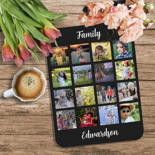 Creëer je eigen familie monocentrisch fotocollage magneet