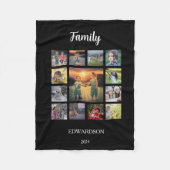 Creëer je eigen familiefogramnaam voor collage fleece deken (Voorkant)