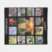 Creëer je eigen familiefogramnaam voor collage fleece deken (Voorkant (Horizontaal))