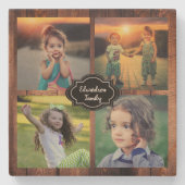 Creëer je eigen familiefogramnaam voor collage stenen onderzetter (Voorkant)