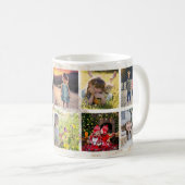 Creëer je eigen familiefoto collage marmer koffiemok (Voorkant rechts)