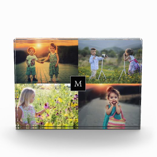 Creëer je eigen familiefoto collage monogramma fotoblokken (Voorkant)