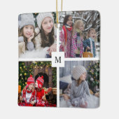 Creëer je eigen familiefoto collage monogramma keramisch ornament (Links)