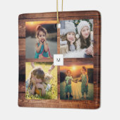 Creëer je eigen familiefoto collage monogramma keramisch ornament (Links)