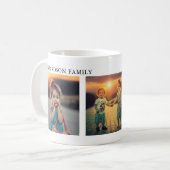 Creëer je eigen familiefoto collage monogramma koffiemok (Voorkant links)