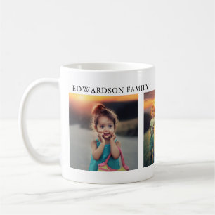 Creëer je eigen familiefoto collage monogramma koffiemok