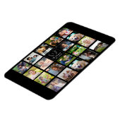 Creëer je eigen familiefoto collage monogramma magneet (Linkerzijde)