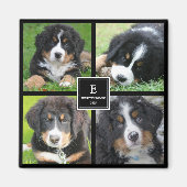 Creëer je eigen familiefoto collage monogramma magneet (Voorkant)