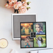 Creëer je eigen familiefoto collage monogramma