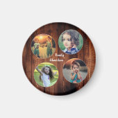 Creëer je eigen familiefoto collage monogramma magneet (Voorkant)