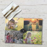 Creëer je eigen familiefoto collage monogramma placemat<br><div class="desc">Creëer je eigen familiefoto collage monogrammed Cloth Placemat. Voeg uw mooiste foto's en monogram toe en creëer een zeer persoonlijke en unieke placemat.</div>