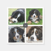 Creëer je eigen familiefoto collage monogramma servet (Voorkant)