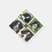 Creëer je eigen familiefoto collage monogramma servet (Hoek)