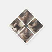 Creëer je eigen familiefoto collage monogramma servet (Hoek)