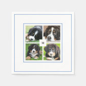 Creëer je eigen familiefoto collage monogramma servet (Voorkant)