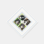 Creëer je eigen familiefoto collage monogramma servet (Hoek)