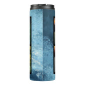 Creëer je eigen familiefoto collage monogramma thermosbeker (Achterkant)