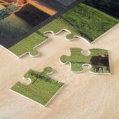 Creëer je eigen familiefoto collage puzzle legpuzzel (Zijkant)