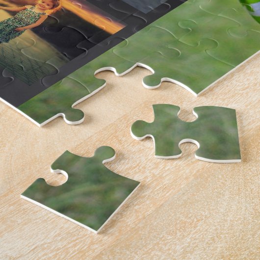 Creëer je eigen familiefoto collage puzzle legpuzzel (Zijkant)