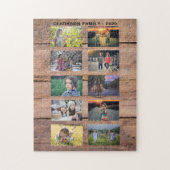 Creëer je eigen familiefoto collage puzzle legpuzzel (Verticaal)