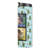 Creëer je eigen familiefoto collage tropisch thermosbeker (Geroteerd rechts)