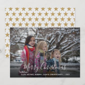 Creëer je eigen familiefoto Merry Kerstry Feestdagenkaart (Voorkant / Achterkant)