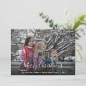 Creëer je eigen familiefoto Merry Kerstry Feestdagenkaart (Staand voorkant)