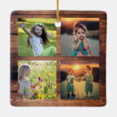 Creëer je eigen familiekollage uniek keramisch ornament (Achterkant)